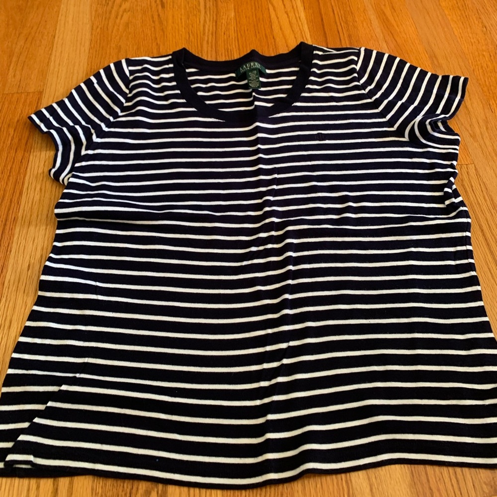 Ralph Lauren Navy Striped women’s T-shirt size XL